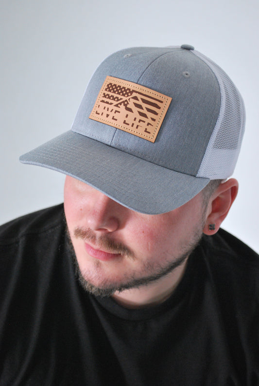 Leather Patch USA Retro Hat