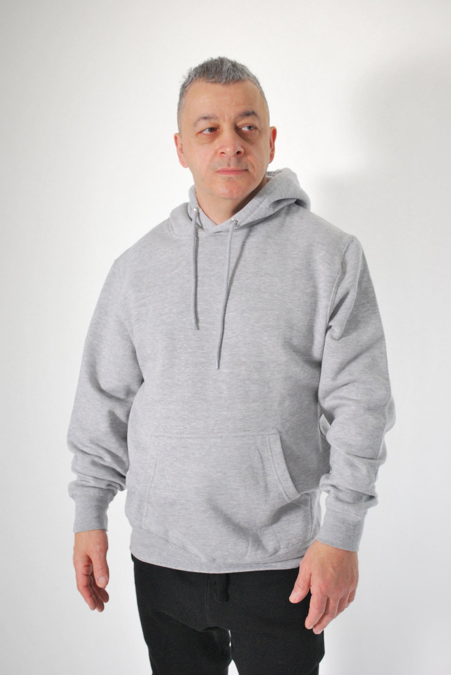 Premium Pullover Hoodie - Heather Grey