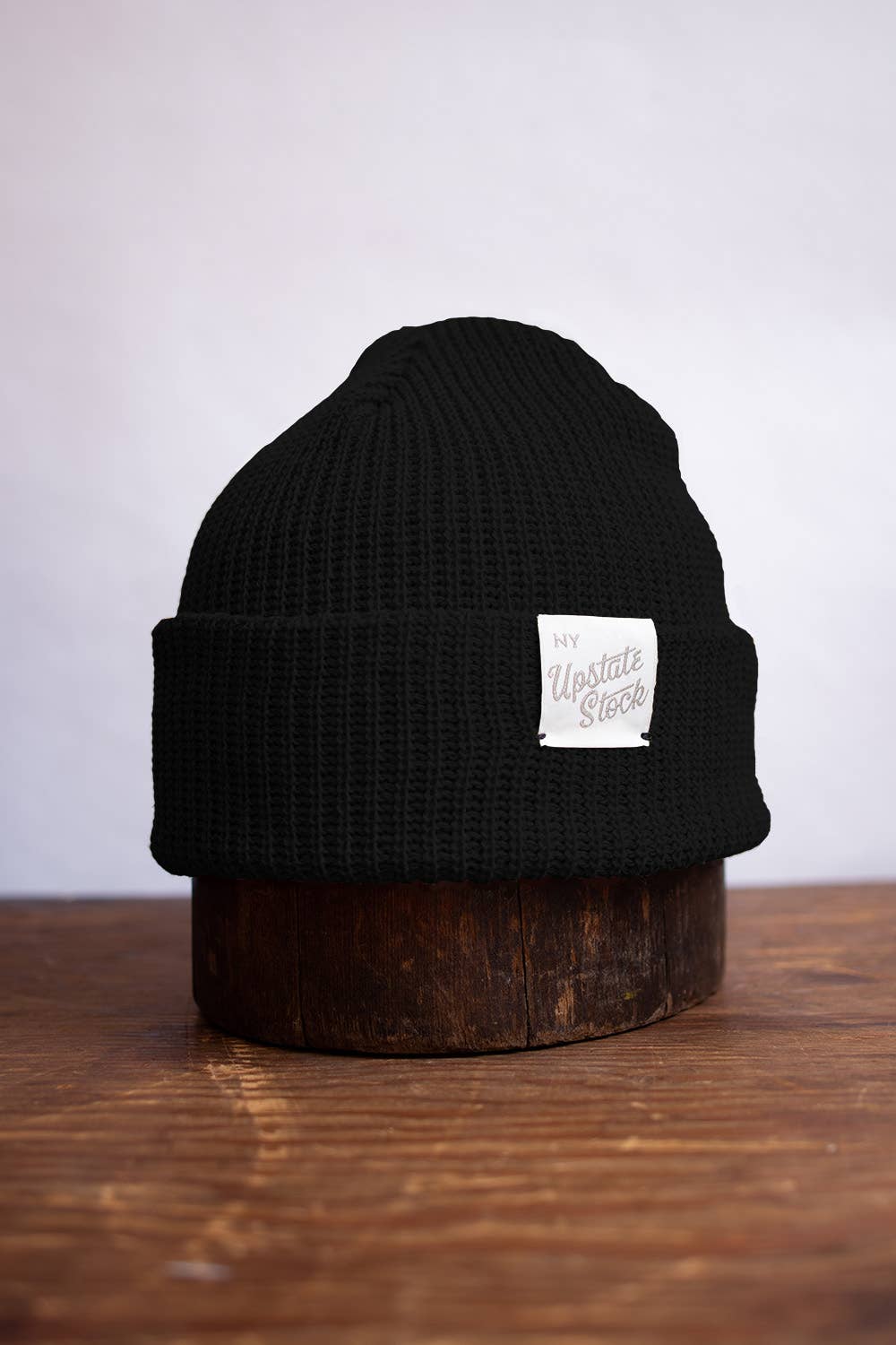 Black Upcycled Cotton Watchcap